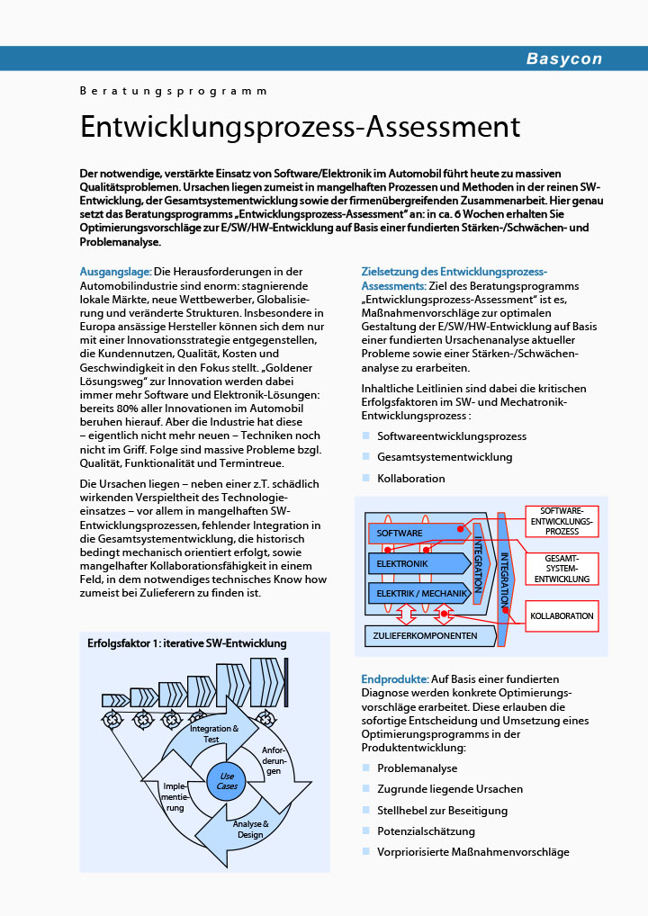 Beratungsprogramm Entwicklungsprozess-Assessment